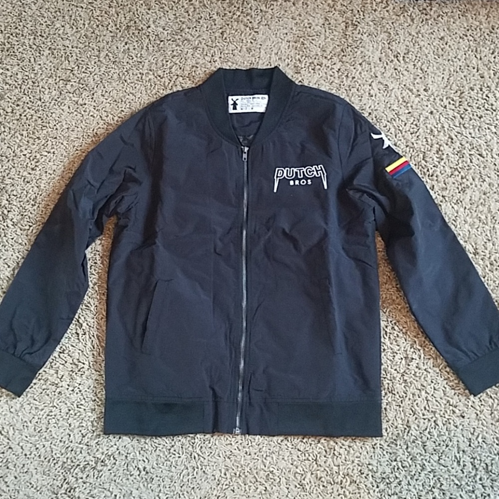 NWOT Medium Women's Black Dutch Wear Bomber Jacket